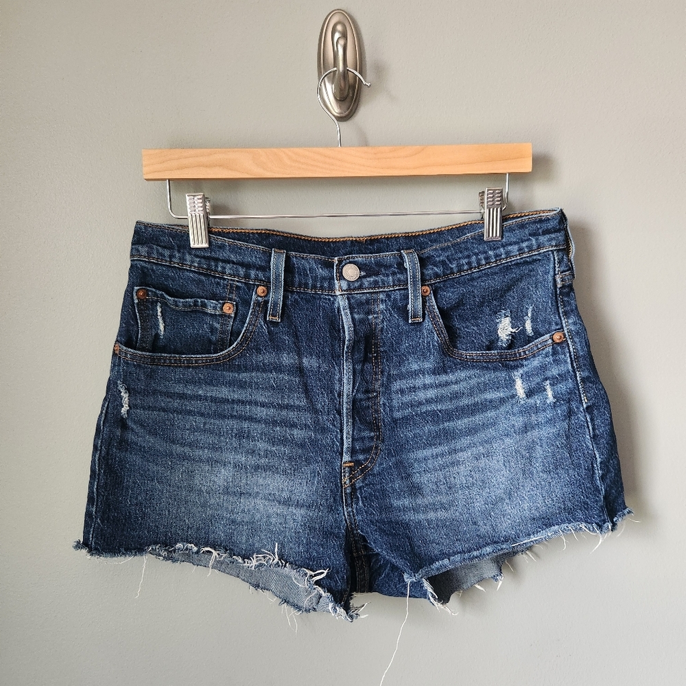 Levi's 501 Cut Off Denim Jean Shorts Button Fly Women's Size 30